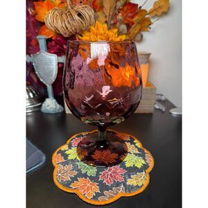 Small 6 1/2" Purple Empoli Brandy Snifter, Rare size!